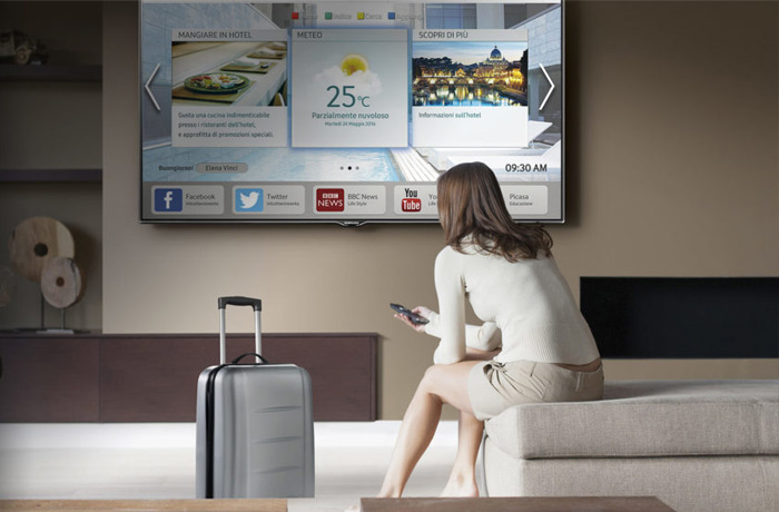 Fornitura e installazione di monitor digital signage per Hotel e alberghi