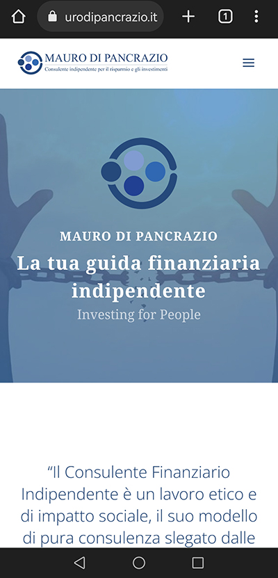 Realizzazione siti web: Sito Web maurodipancrazio.it - consulente finanziario indipendente
